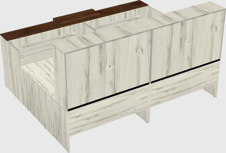 Shared one sided u-shaped reception desk