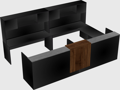 Shared one sided u-shaped reception desk