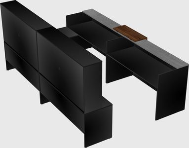 Shared one sided u-shaped reception desk