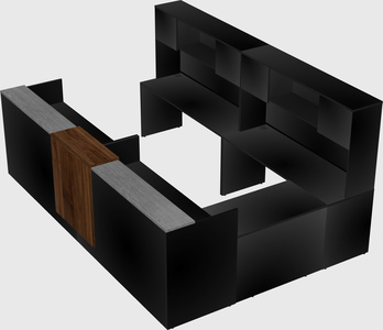 Shared one sided u-shaped reception desk