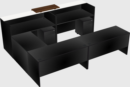 Shared one sided u-shaped reception desk
