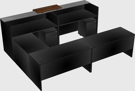 Shared one sided u-shaped reception desk