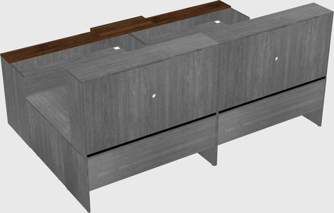 Shared one sided u-shaped reception desk