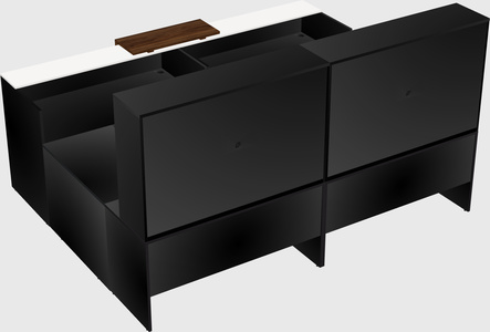 Shared one sided u-shaped reception desk