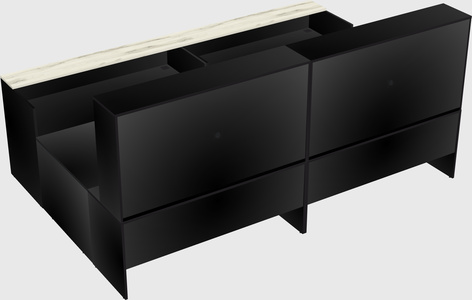 Shared one sided u-shaped reception desk