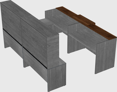 Shared one sided u-shaped reception desk
