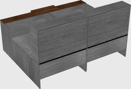 Shared one sided u-shaped reception desk