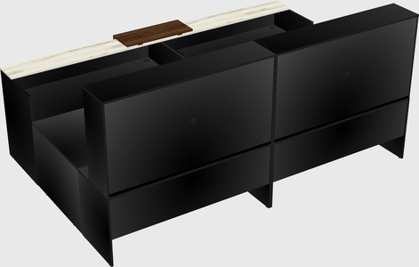Shared one sided u-shaped reception desk