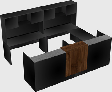 Shared one sided u-shaped reception desk