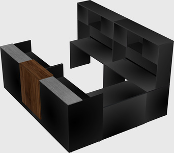 Shared one sided u-shaped reception desk