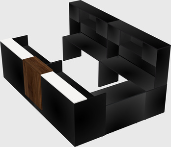 Shared one sided u-shaped reception desk