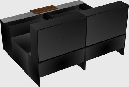 Shared one sided u-shaped reception desk