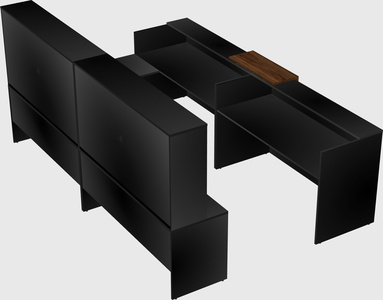 Shared one sided u-shaped reception desk