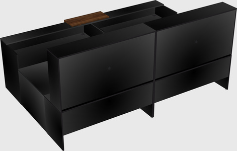 Shared one sided u-shaped reception desk