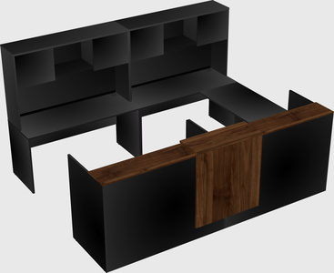 Shared one sided u-shaped reception desk