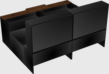 Shared one sided u-shaped reception desk