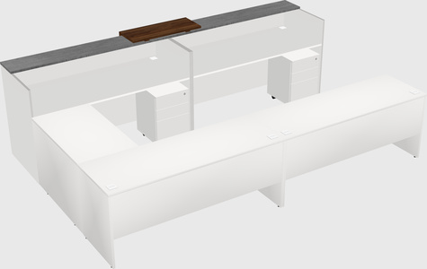 Shared one sided u-shaped reception desk
