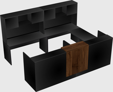 Shared one sided u-shaped reception desk