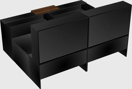 Shared one sided u-shaped reception desk