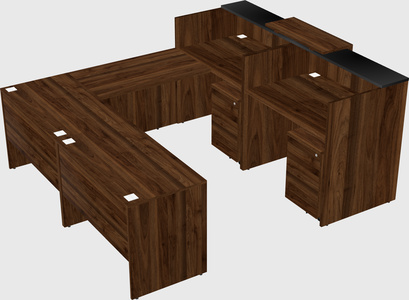 Shared one sided u-shaped reception desk