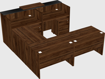 Shared one sided u-shaped reception desk