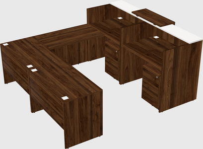 Shared one sided u-shaped reception desk