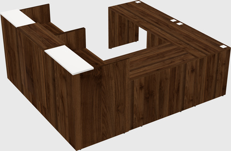 Shared one sided u-shaped reception desk