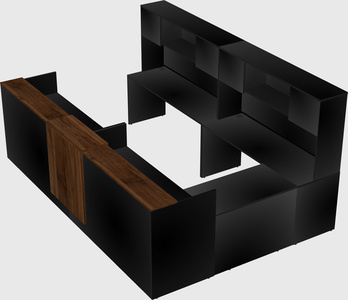 Shared one sided u-shaped reception desk