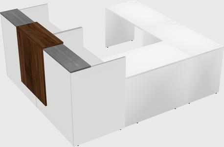 Shared one sided u-shaped reception desk