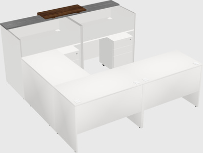 Shared one sided u-shaped reception desk