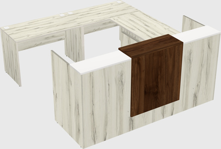 Shared one sided u-shaped reception desk