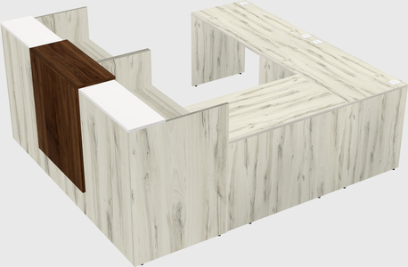 Shared one sided u-shaped reception desk