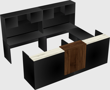 Shared one sided u-shaped reception desk