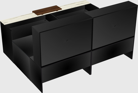 Shared one sided u-shaped reception desk