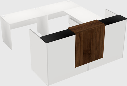 Shared one sided u-shaped reception desk