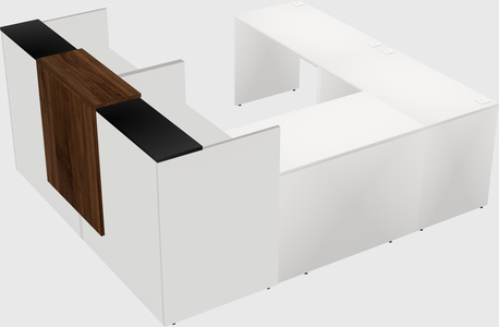 Shared one sided u-shaped reception desk