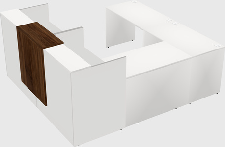 Shared one sided u-shaped reception desk