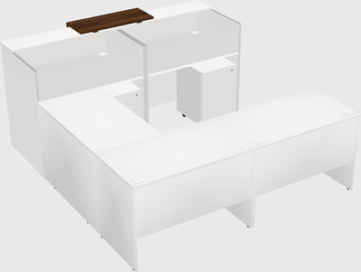 Shared one sided u-shaped reception desk