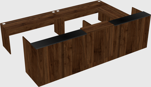 Shared one sided u-shaped reception desk