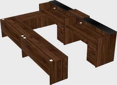 Shared one sided u-shaped reception desk