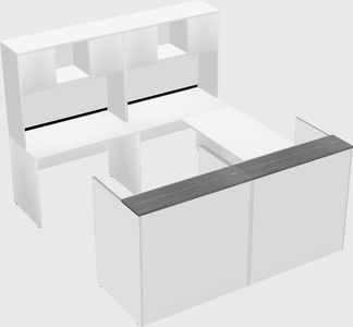 Shared one sided u-shaped reception desk