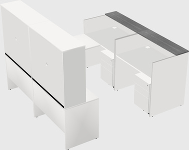 Shared one sided u-shaped reception desk