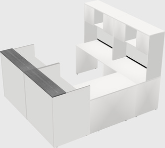 Shared one sided u-shaped reception desk
