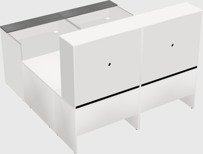 Shared one sided u-shaped reception desk