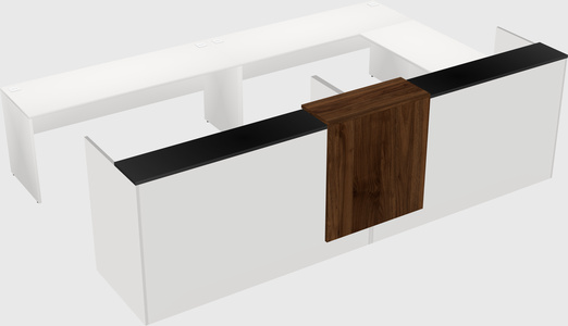 Shared one sided u-shaped reception desk