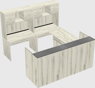 Shared one sided u-shaped reception desk