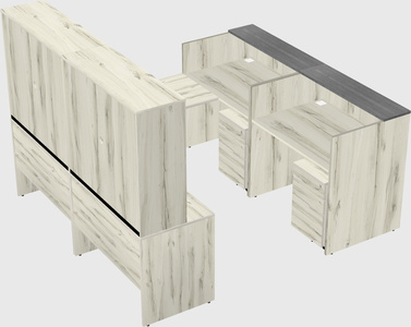 Shared one sided u-shaped reception desk