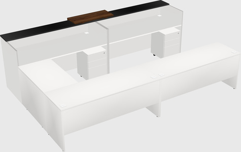 Shared one sided u-shaped reception desk