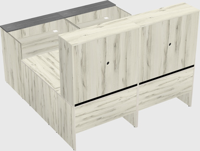 Shared one sided u-shaped reception desk