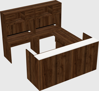 Shared one sided u-shaped reception desk